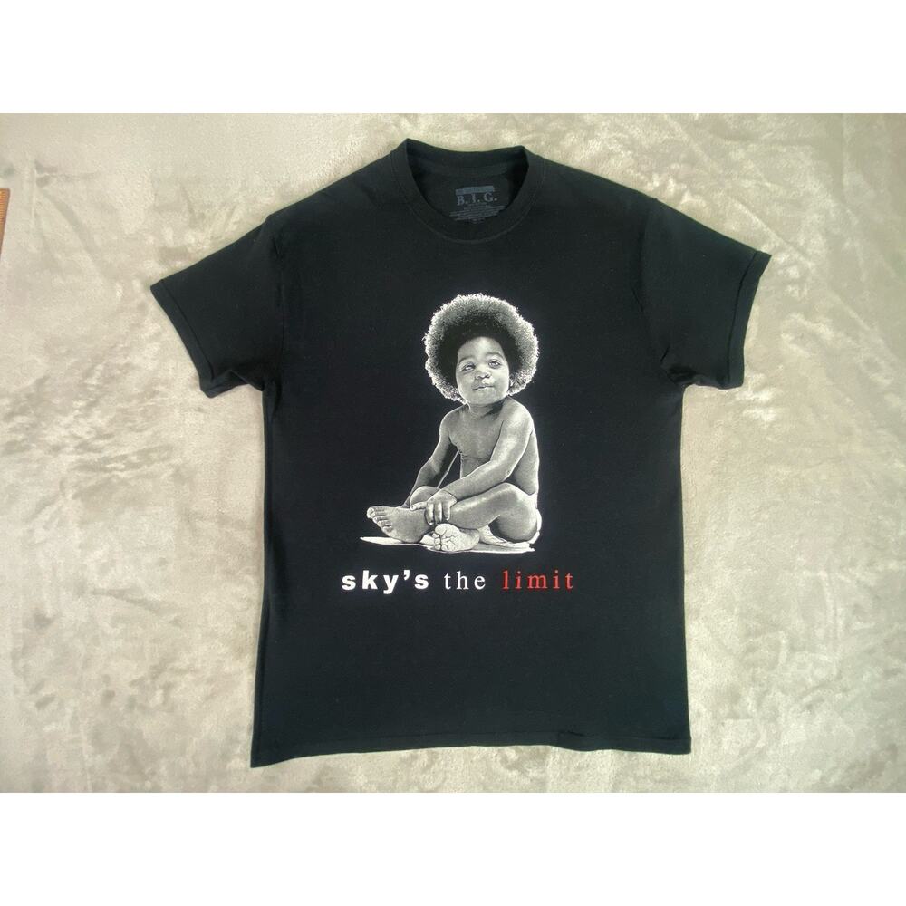 Notorious B.I.G. Sky’s The Limit Shirt Black Men’s Size Medium Graphic Print